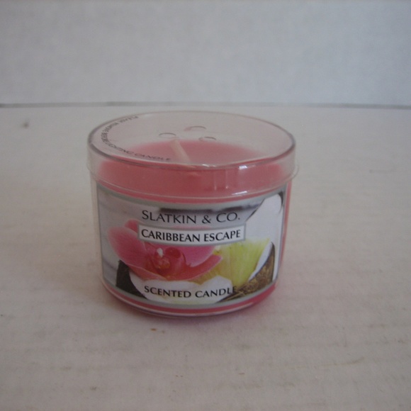 Bath & body Works Other - Bath & Body Works Caribbean Escape 1 Wick Pink Scented Candle Plastic 1.6oz. NW